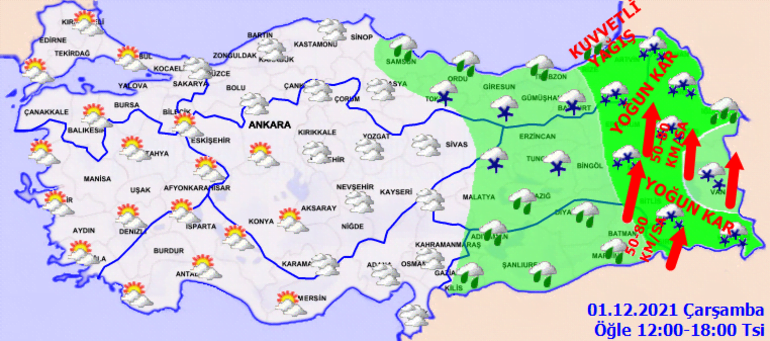 Meteoroloji'den kar ve yağış uyarısı