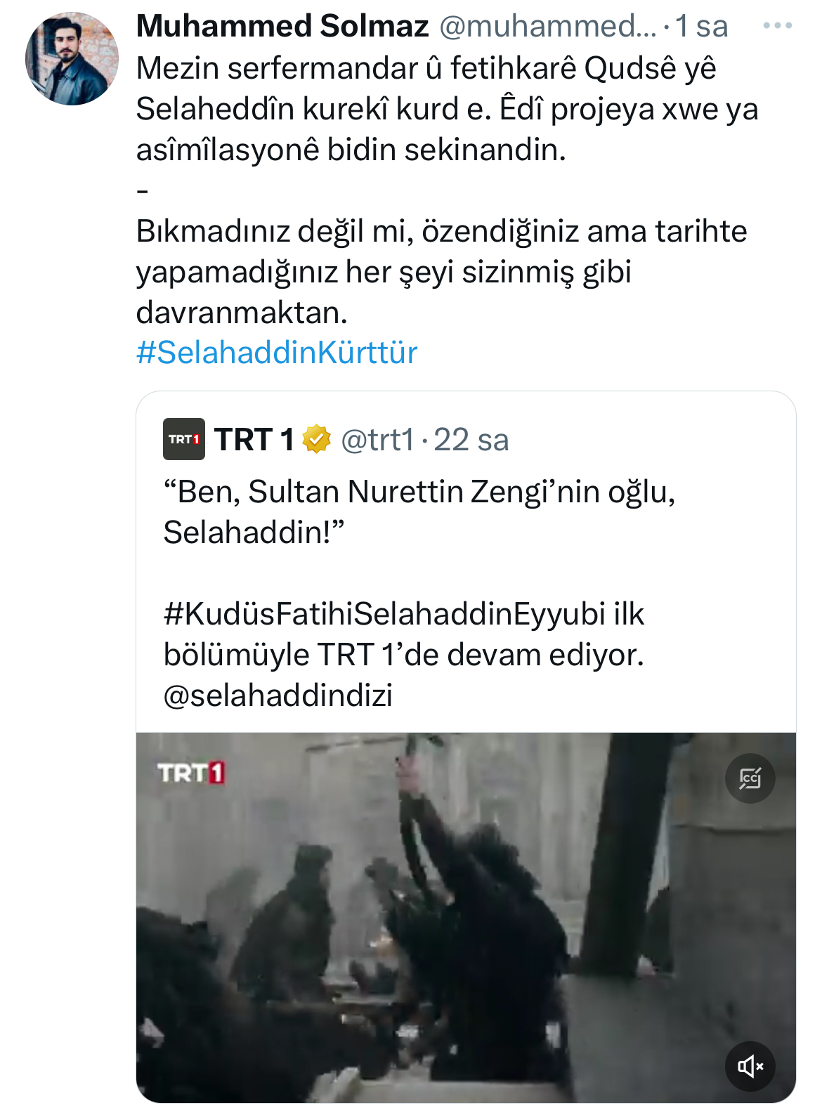 TRT’in Selahaddin Eyyubi dizisi Kürtleri kızdırdı