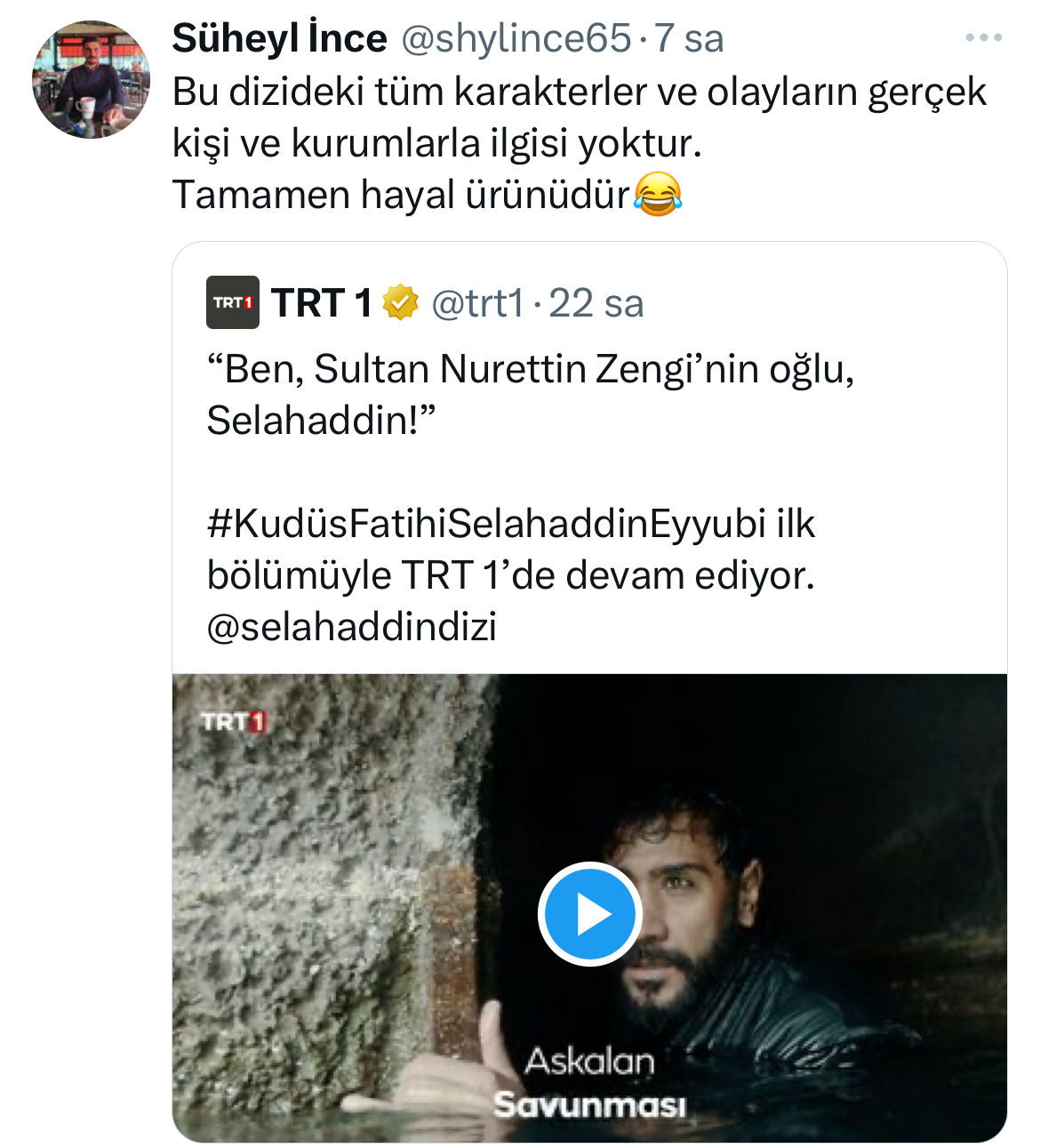 TRT’in Selahaddin Eyyubi dizisi Kürtleri kızdırdı