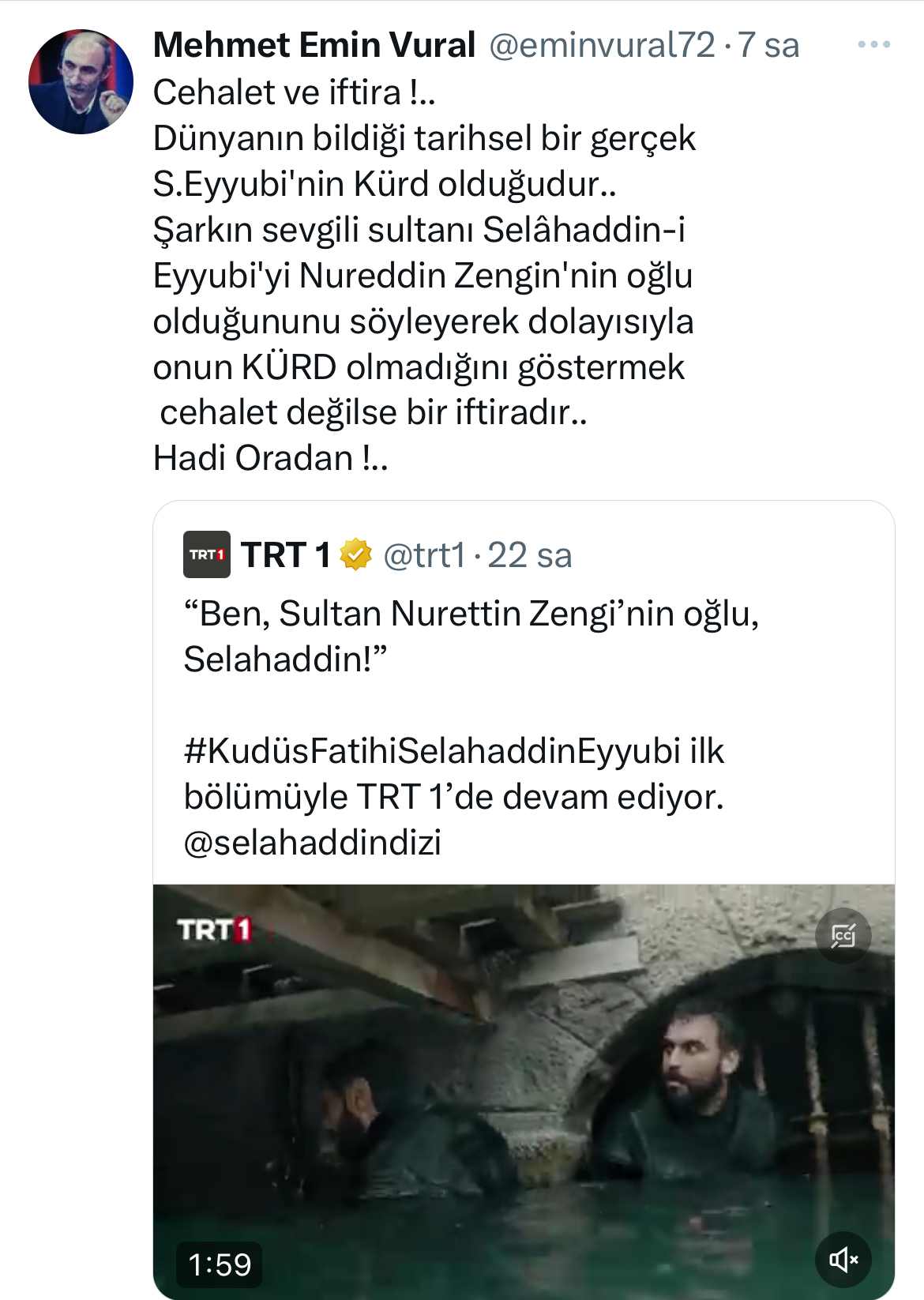 TRT’in Selahaddin Eyyubi dizisi Kürtleri kızdırdı