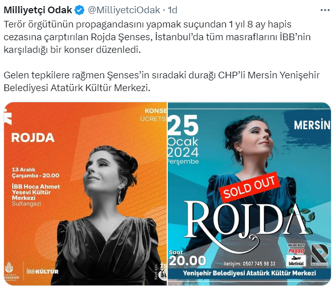 Milliyetçi çevreler şimdi de Kürt sanatçı Rojda Şenses’i hedef almaya başladı